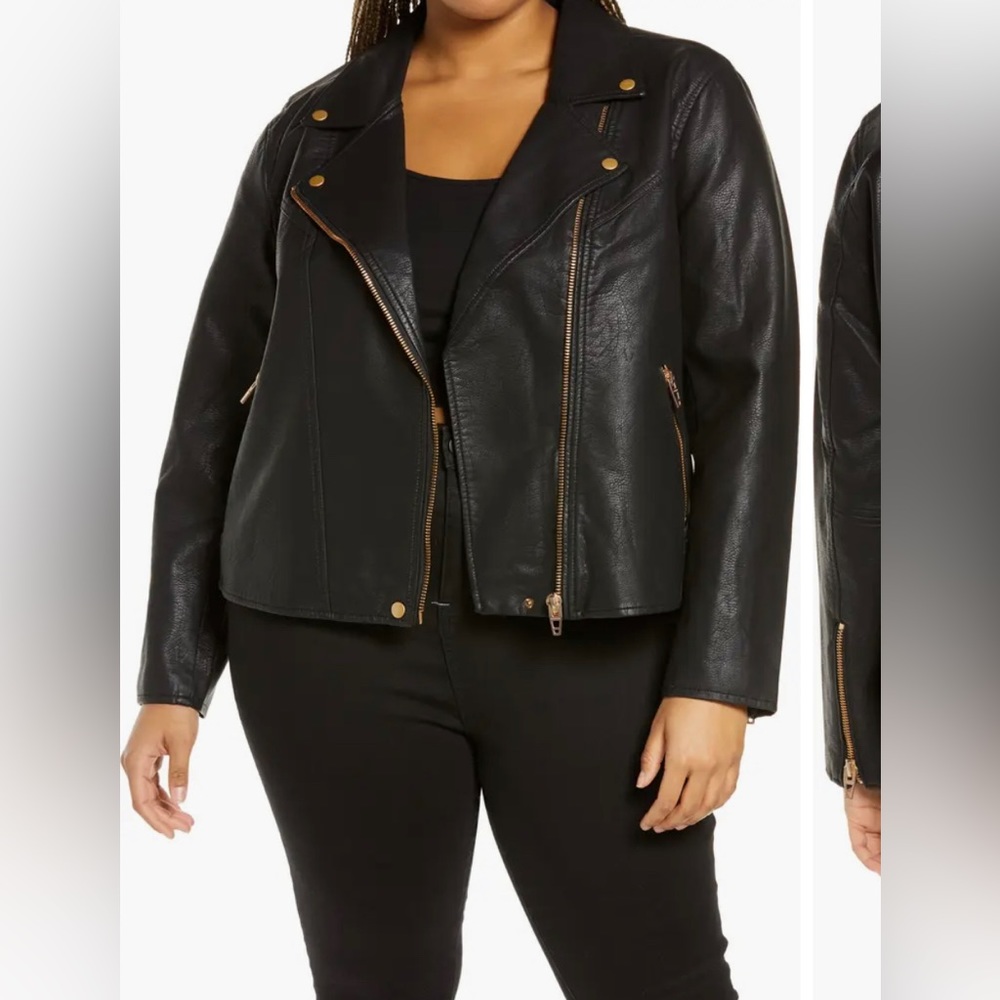 Plus Size Blank NYC Faux Leather Jacket, Size 1X